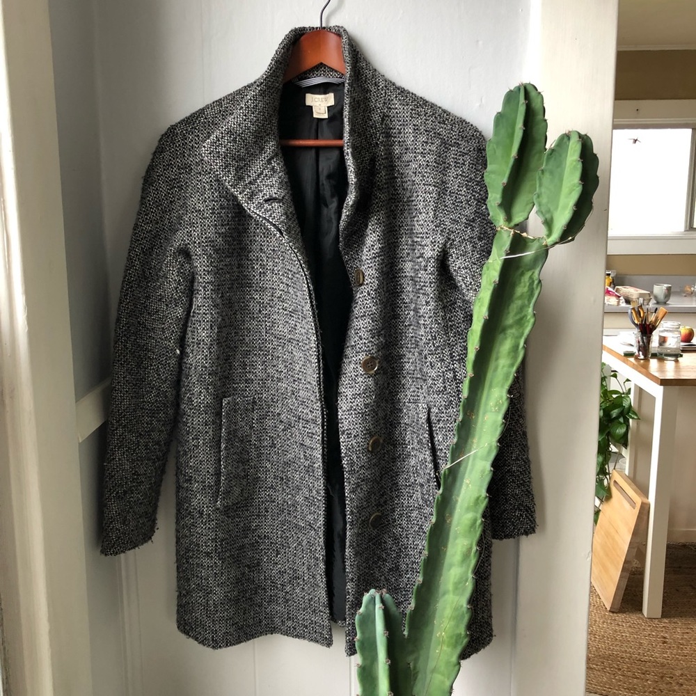 J. Crew City Coat in Italian Tweed (like new!)